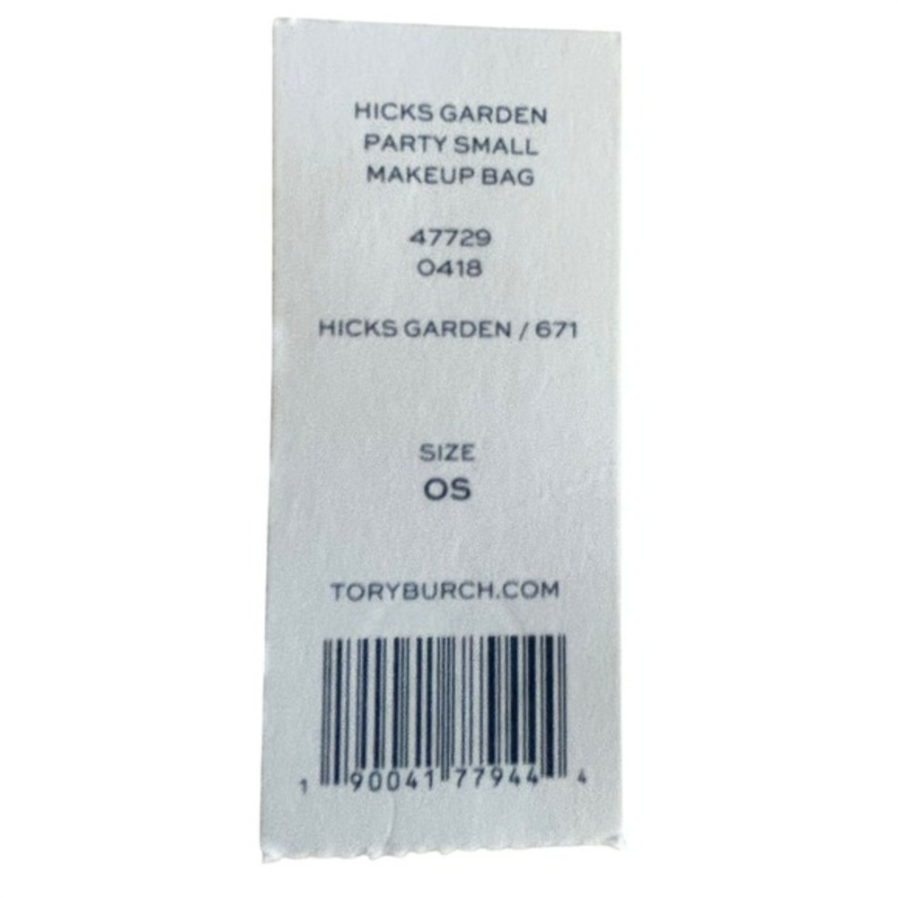 Tory Burch Cosmetic Bag OS David Hicks Collab Garden Party NWT LTD Edition - Picture 4 of 10